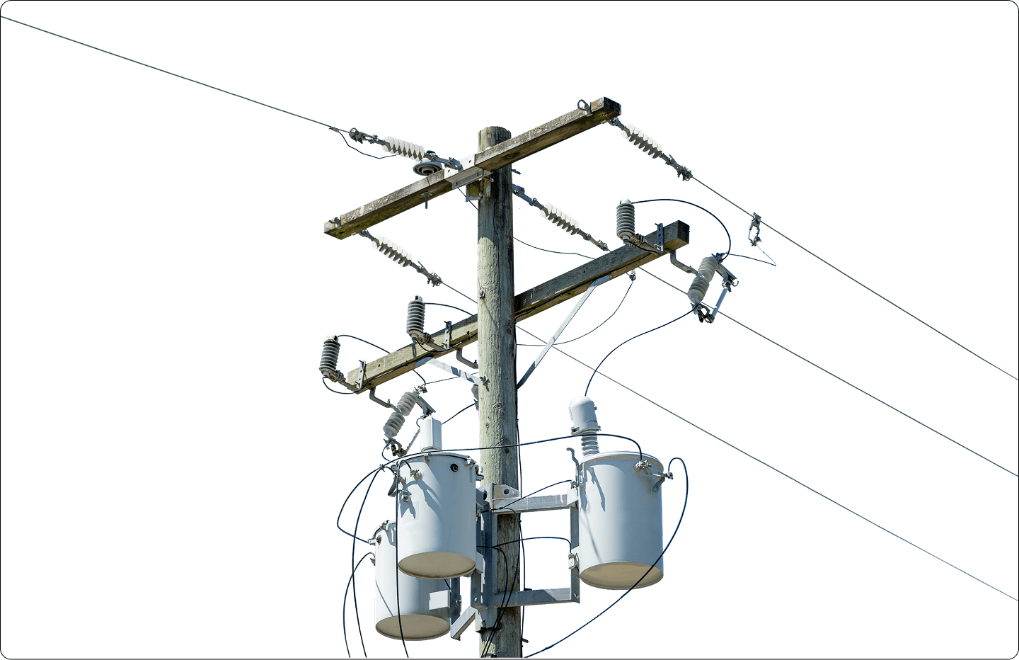 Image: Pole-mounted step-down transformers