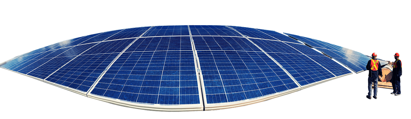 Nanticoke_Solar_Facility_FR Photo de grands panneaux solaires à l’installation solaire de Nanicoke